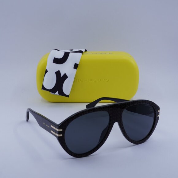 Marc Jacobs MARC 747/S 003L IR Aviator Sunglasses - Pattern Black Grey/Grey - Picture 5 of 11